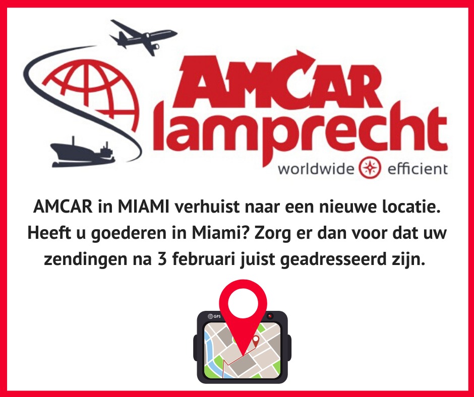 Nieuw adres AmCar Miami