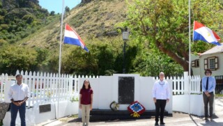 Herdenking 75 vrijheid op Saba