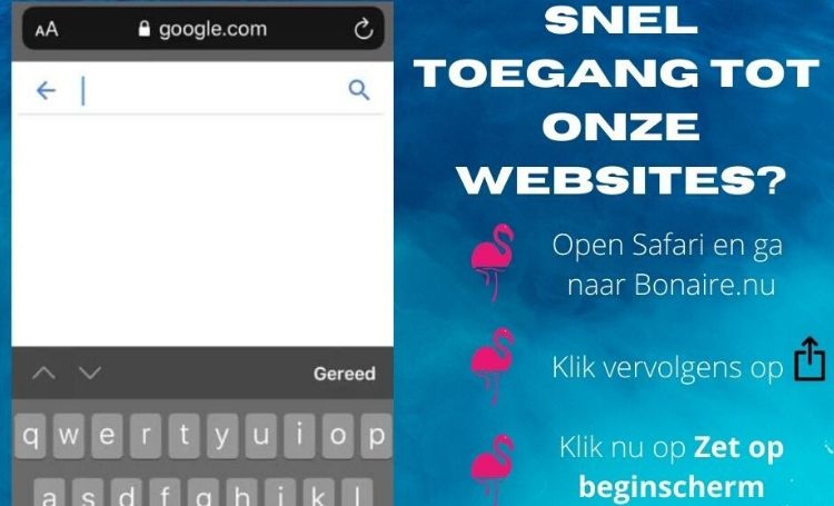 Gebruik de handige web app van Bonaire.nu