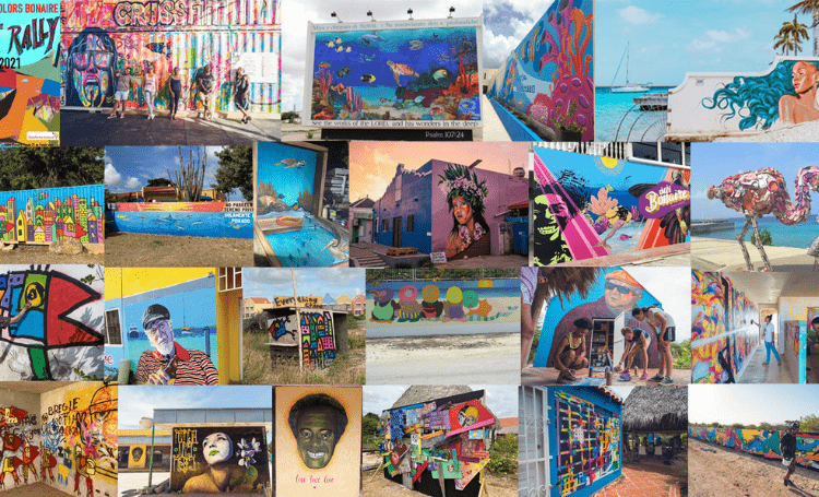 Een kleurrijke kunstroute bij Street Colors Bonaire