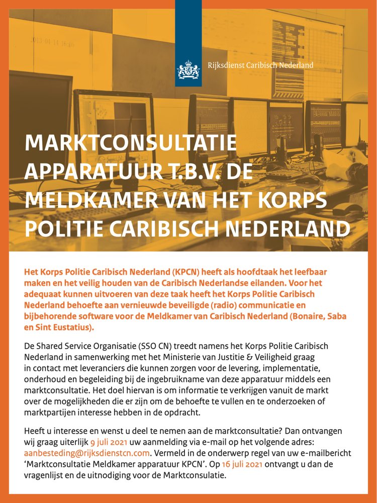 Marktconsultatie apparatuur t.b.v. meldkamer KPCN