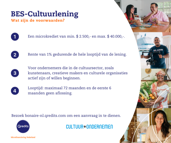 Qredits en Cultuur+Ondernemen gaan samenwerking aan en lanceren Cultuurlening voor BES-eilanden