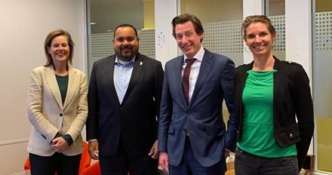 Gezaghebber Rijna bespreekt veiligheid Bonaire met partners in Nederland