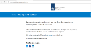 Belastingdienst CN heeft last van storing