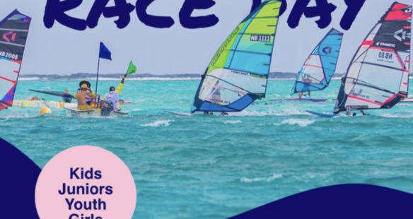 De windsurf association Bonaire organiseert de eerste downwind slalom competitie van het jaar