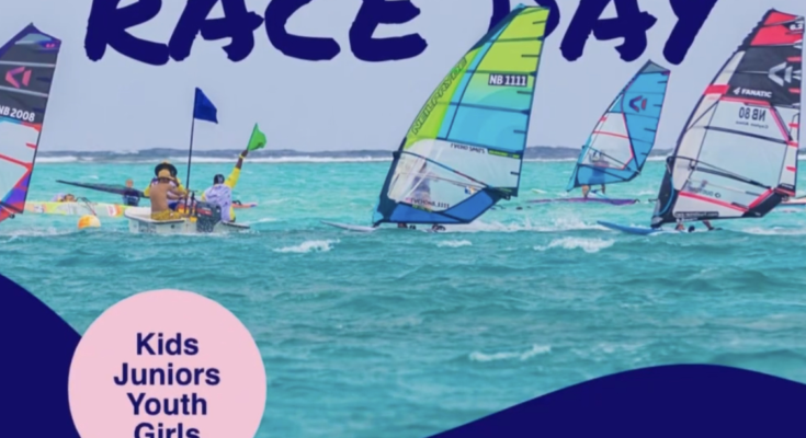 De windsurf association Bonaire organiseert de eerste downwind slalom competitie van het jaar