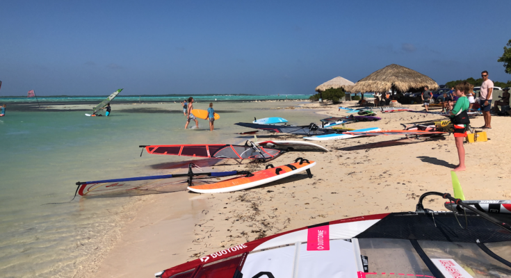 Er was afgelopen weekend veel watersport op de wateren van Bonaire.